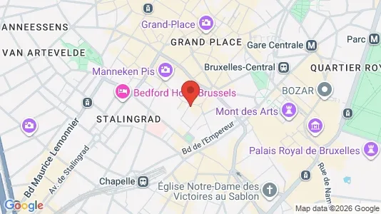 Apartments for rent i Stad Brussel - kort over placeringen