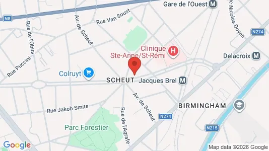 Apartments for rent i Brussels Anderlecht - kort over placeringen
