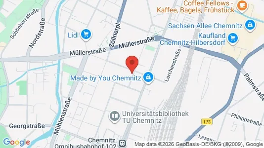 Apartments for rent i Chemnitz - kort over placeringen