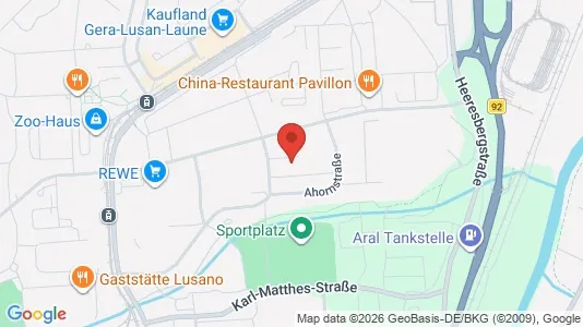Apartments for rent i Gera - kort over placeringen