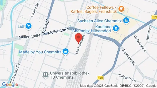 Apartments for rent i Chemnitz - kort over placeringen