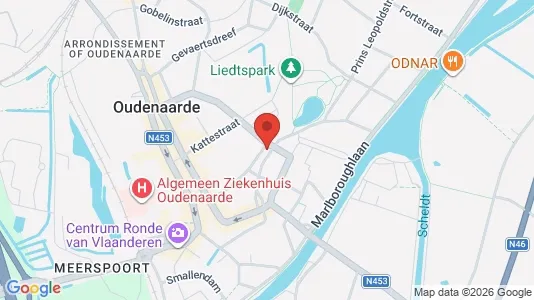 Apartments for rent i Oudenaarde - kort over placeringen