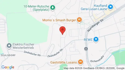 Apartments for rent i Gera - kort over placeringen