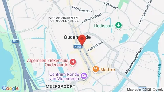 Apartments for rent i Oudenaarde - kort over placeringen