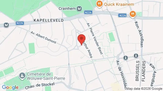 Apartments for rent i Brussels Sint-Lambrechts-Woluwe - kort over placeringen