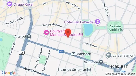 Rooms for rent i Stad Brussel - kort over placeringen