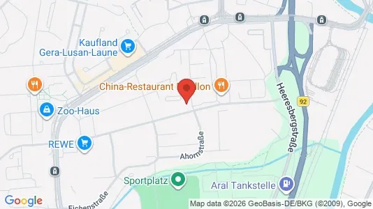 Apartments for rent i Gera - kort over placeringen