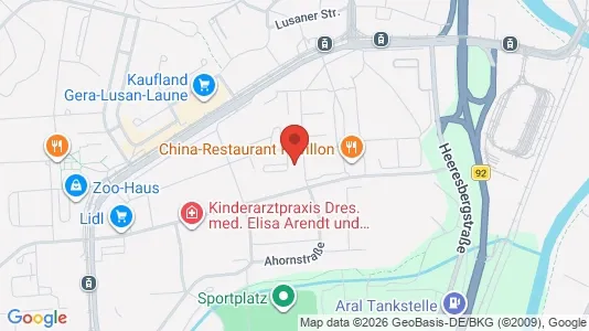Apartments for rent i Gera - kort over placeringen