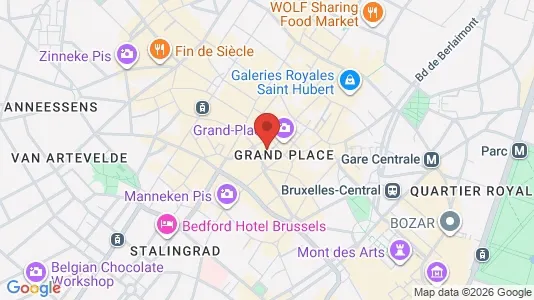 Apartments for rent i Stad Brussel - kort over placeringen