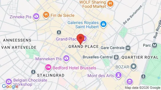 Apartments for rent i Stad Brussel - kort over placeringen