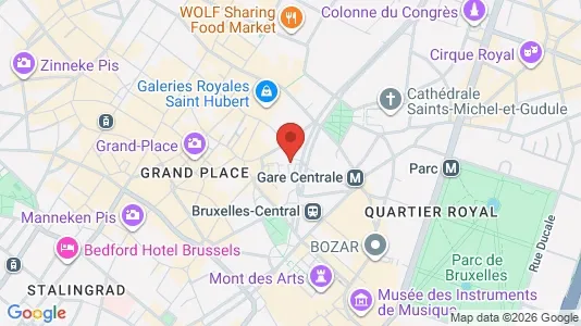 Apartments for rent i Stad Brussel - kort over placeringen