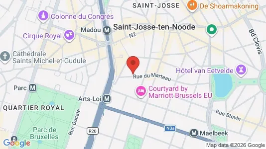 Apartments for rent i Brussels Sint-Joost-ten-Node - kort over placeringen