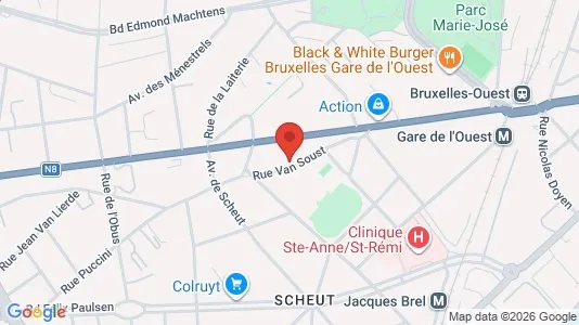 Apartments for rent i Brussels Anderlecht - kort over placeringen