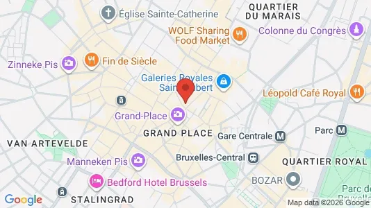 Apartments for rent i Stad Brussel - kort over placeringen