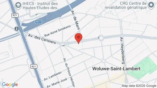 Apartments for rent i Brussels Sint-Lambrechts-Woluwe - kort over placeringen