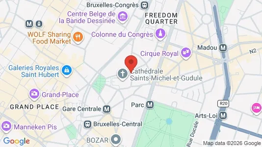 Apartments for rent i Stad Brussel - kort over placeringen