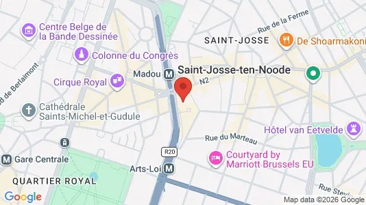 Apartments for rent i Brussels Sint-Joost-ten-Node - kort over placeringen