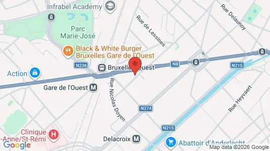 Apartments for rent i Brussels Sint-Jans-Molenbeek - kort over placeringen