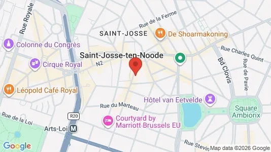Apartments for rent i Brussels Sint-Joost-ten-Node - kort over placeringen