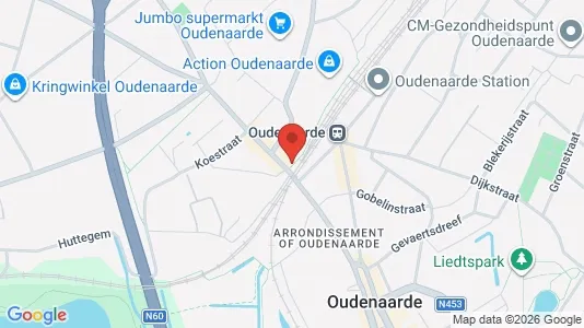 Apartments for rent i Oudenaarde - kort over placeringen