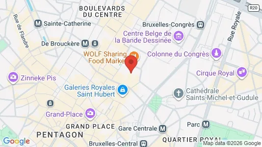Apartments for rent i Stad Brussel - kort over placeringen