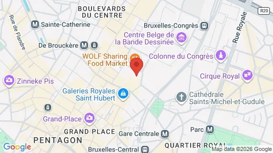 Apartments for rent i Stad Brussel - kort over placeringen