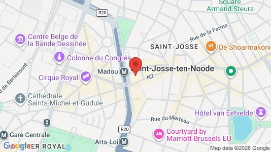 Apartments for rent i Brussels Sint-Joost-ten-Node - kort over placeringen