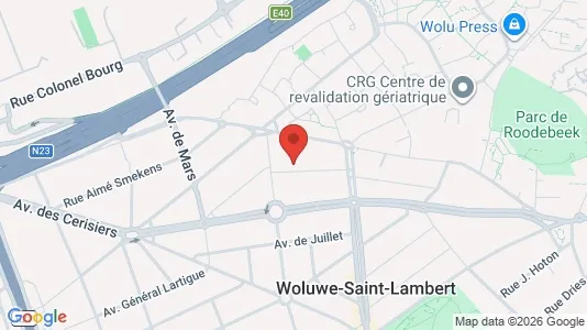 Apartments for rent i Brussels Sint-Lambrechts-Woluwe - kort over placeringen