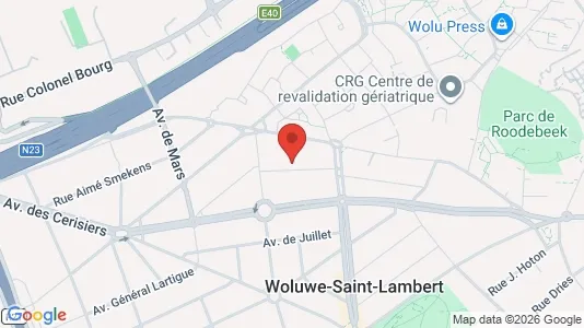 Apartments for rent i Brussels Sint-Lambrechts-Woluwe - kort over placeringen