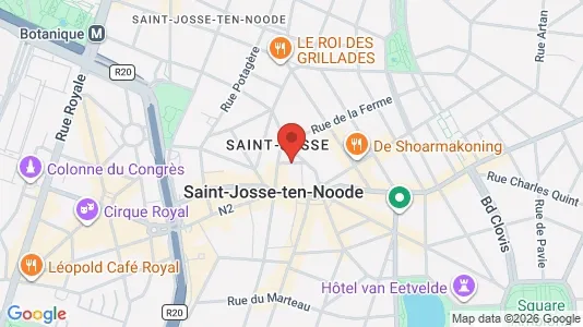 Apartments for rent i Brussels Sint-Joost-ten-Node - kort over placeringen