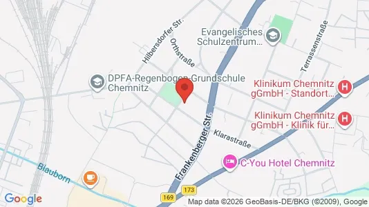 Apartments for rent i Chemnitz - kort over placeringen