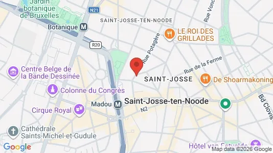 Apartments for rent i Brussels Sint-Joost-ten-Node - kort over placeringen