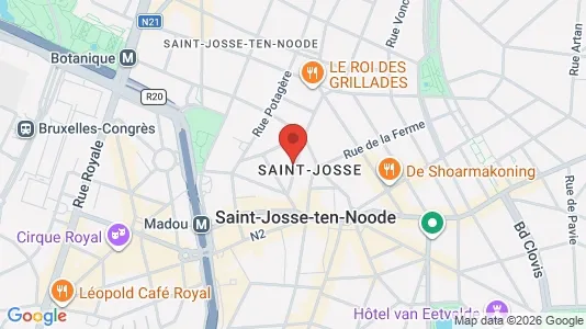 Apartments for rent i Brussels Sint-Joost-ten-Node - kort over placeringen