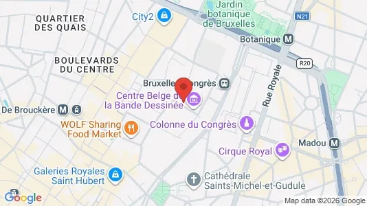 Apartments for rent i Stad Brussel - kort over placeringen
