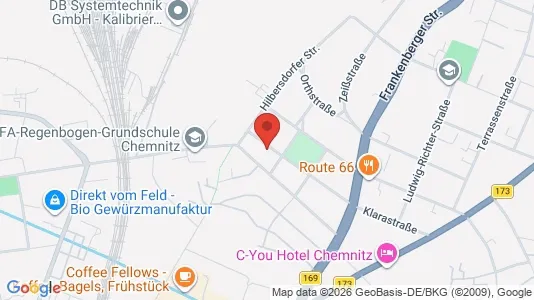 Apartments for rent i Chemnitz - kort over placeringen
