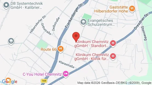 Apartments for rent i Chemnitz - kort over placeringen