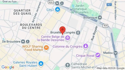 Apartments for rent i Stad Brussel - kort over placeringen