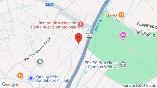 Apartments for rent i Brussels Sint-Lambrechts-Woluwe - kort over placeringen