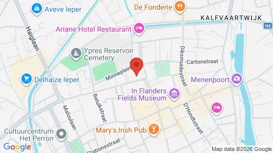 Apartments for rent i Ieper - kort over placeringen