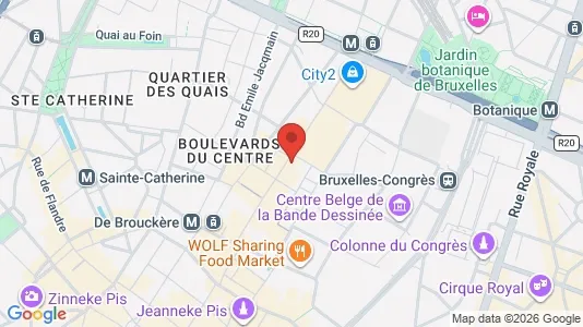 Apartments for rent i Stad Brussel - kort over placeringen