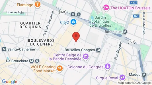 Apartments for rent i Stad Brussel - kort over placeringen