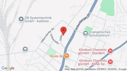 Apartments for rent i Chemnitz - kort over placeringen