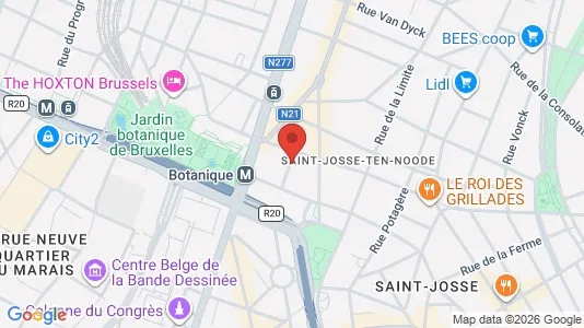 Apartments for rent i Brussels Sint-Joost-ten-Node - kort over placeringen