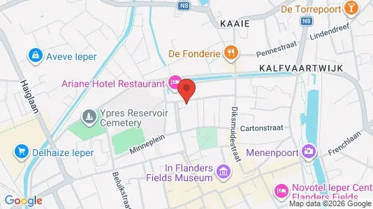 Apartments for rent i Ieper - kort over placeringen