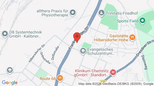 Apartments for rent i Chemnitz - kort over placeringen