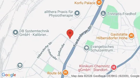 Apartments for rent i Chemnitz - kort over placeringen