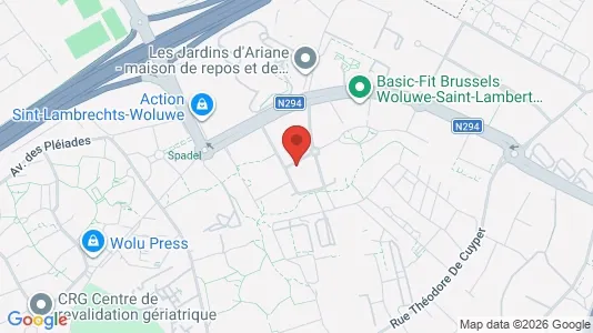 Apartments for rent i Brussels Sint-Lambrechts-Woluwe - kort over placeringen