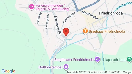 Apartments for rent i Gotha - kort over placeringen
