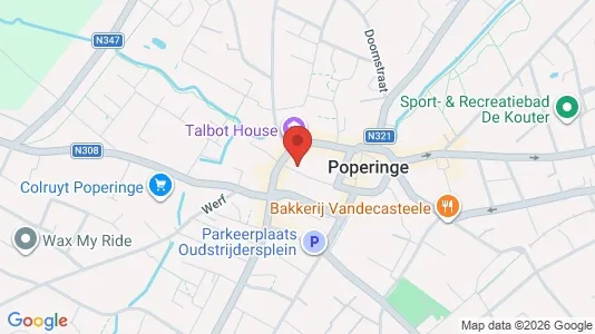 Apartments for rent i Poperinge - kort over placeringen