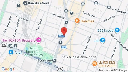 Apartments for rent i Brussels Sint-Joost-ten-Node - kort over placeringen